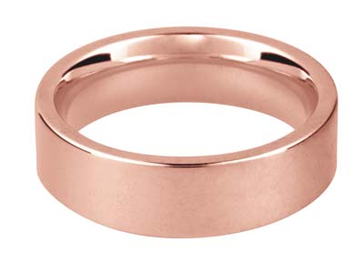 18ct Red Gold Easy Fit Wedding Ring 3.0mm, Size M, 3.8g Medium Weight,  Hallmarked, Wall Thickness 1.48mm,  100 Recycled Gold