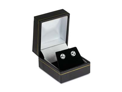Sterling Silver Valentines Day     Round Cut Out Hearts Stud Earrings, With Display Box