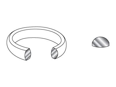Platinum Court Wedding Ring 2.5mm, Size J, 4.3g Medium Weight,        Hallmarked, Wall Thickness 1.60mm - Standard Image - 3