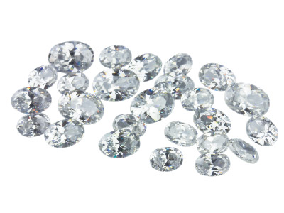 White-Cubic-Zirconia,-Oval-Mixed---Si...