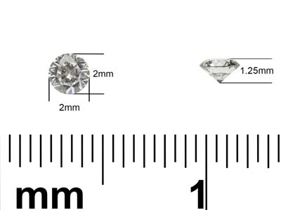 Diamond, Lab Grown, Round, D/VS,   2mm - Standard Image - 3
