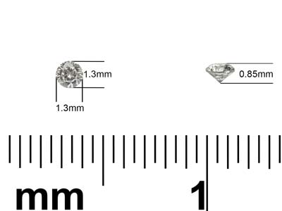Diamond, Lab Grown, Round, D/VS,   1.3mm - Standard Image - 3