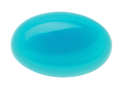 Turquoise, Oval Cabochon 6x4mm,    Stabilised - Standard Image - 1