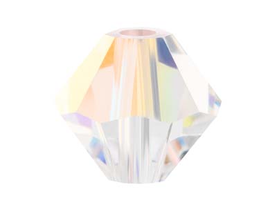 Preciosa Crystal Pack of 24,       Bicone, 4mm, Crystal Ab - Standard Image - 1