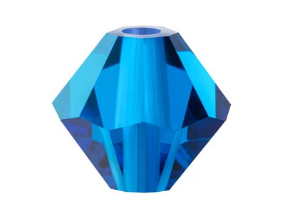 Preciosa Crystal Pack of 24,       Bicone, 4mm, Capri Blue - Standard Image - 1