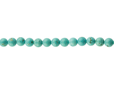 Dyed Howlite Semi Precious Round   Beads, 6mm, 16