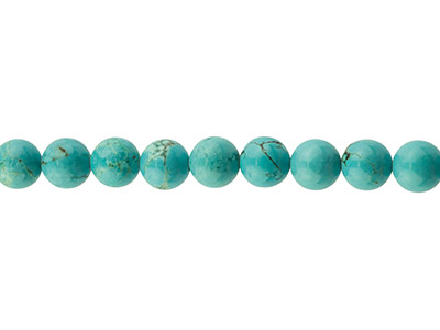 Dyed Howlite Semi Precious Round   Beads, 8mm, 15.5