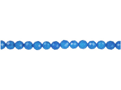 Dyed Blue Jade Faceted Semi        Precious Round Beads 6mm, 16