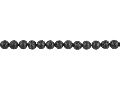 Black Lava 8mm Semi Precious Round Beads, 16