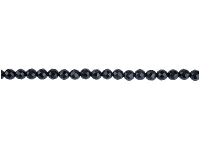 Onyx Semi Precious Faceted Round   Beads 6mm, 16
