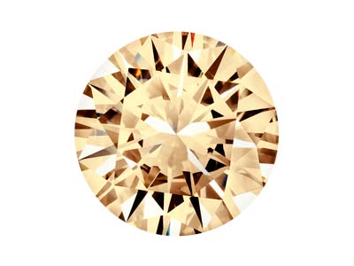 Preciosa Cubic Zirconia, The Alpha Round Brilliant, 1.5mm, Champagne - Standard Image - 1