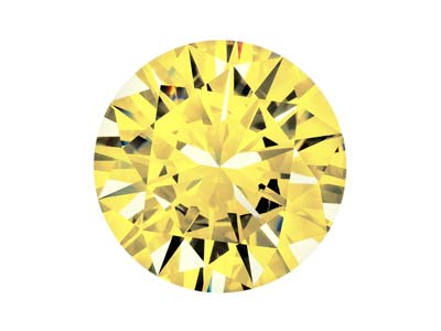 Preciosa Cubic Zirconia, The Alpha Round Brilliant, 3mm, Gold - Standard Image - 1