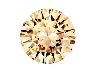 Preciosa Cubic Zirconia, The Alpha Round Brilliant, 3.5mm, Champagne - Standard Image - 1