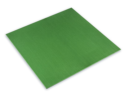 Anodised Coloured Green Aluminium  Sheet 100x100x0.7mm - Standard Image - 1