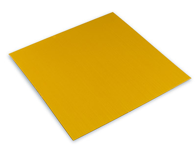 Yellow Aluminium Sheet 100x100mm