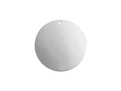 ImpressArt Aluminium Round Disc    25mm Stamping Blank Pack of 11     Pierced Hole - Standard Image - 1