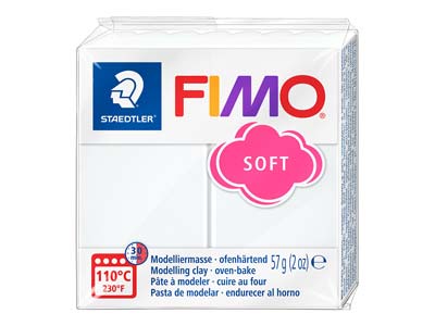 Fimo Soft White 57g Polymer Clay   Block Fimo Colour Reference 0
