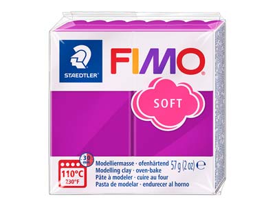 Fimo Soft Purple Violet 57g Polymer Clay Block Fimo Colour Reference 61 - Standard Image - 1