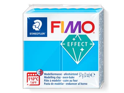 Fimo Effect Translucent Blue 57g   Polymer Clay Block Fimo Colour     Reference 374 - Standard Image - 1