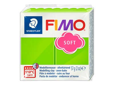 Fimo Soft Apple Green 57g Polymer   Clay Block Fimo Colour Reference 50