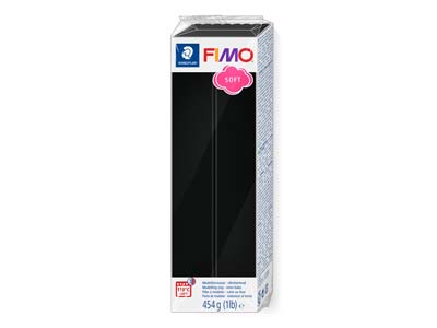 Fimo Soft Black 454g Polymer Clay  Block Fimo Colour Reference 9 - Standard Image - 1
