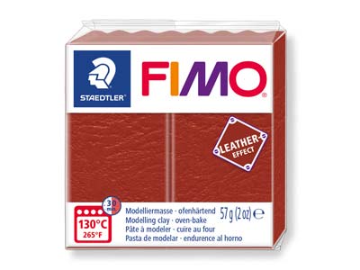 Fimo Leather Effect Rust 57g       Polymer Clay Block Fimo Colour     Reference 749 - Standard Image - 1