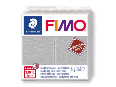 Fimo Leather Effect Dove Grey 57g  Polymer Clay Block Fimo Colour     Reference 809 - Standard Image - 1