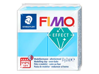 Fimo Effect Neon Blue 57g Polymer  Clay Block Fimo Colour Reference   301 - Standard Image - 1