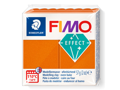 Fimo Effect Metallic Orange 57g    Polymer Clay Block Fimo Colour     Reference 41 - Standard Image - 1