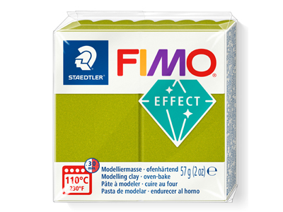 Fimo Effect Metallic Green 57g     Polymer Clay Block Fimo Colour     Reference 51 - Standard Image - 1
