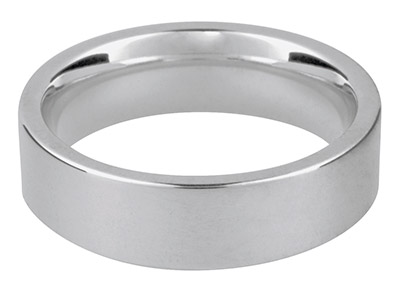 9ct White Gold Easy Fit            Wedding Ring 8.0mm, Size Z, 11.0g  Medium Weight, Hallmarked, Wall    Thickness 1.86mm, 100 Recycled    Gold