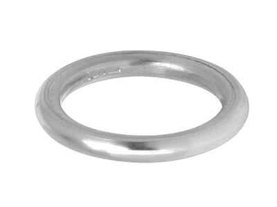 9ct White Gold Halo Wedding Ring   2.0mm, Size O, 2.4g Heavy Weight,  Hallmarked, Wall Thickness 2.00mm, 100% Recycled Gold - Standard Image - 1