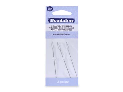 Beadalon Collapsible Eye Needles   6.4cm Variety Pack, 3 Pcs - Standard Image - 1