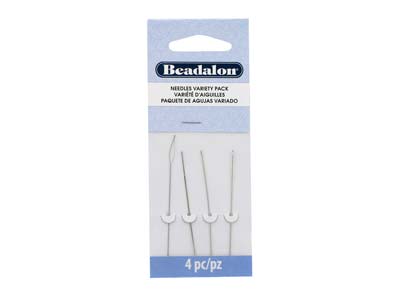 Beadalon Beading Needle, Variety   Pack, Hard Needles, 4 Pcs - Standard Image - 1