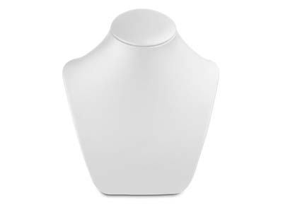 White Leatherette Medium Neck Stand - Standard Image - 1