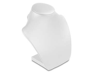 White Leatherette Medium Neck Stand - Standard Image - 2