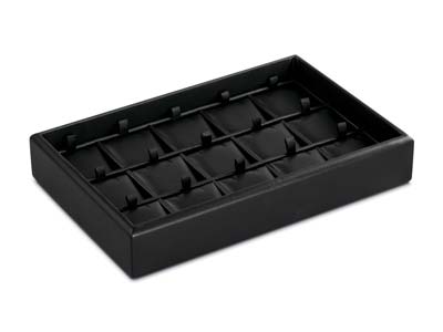 Stackable Black Pendant And Drop   Earring Presentation Tray          22x14x3.9cm - Standard Image - 1