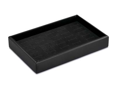 Stackable Black Ring Presentation  Tray 22x14x3.9cm - Standard Image - 1
