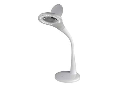Durston LED Jewellers Magnifying   Table Lamp, White - Standard Image - 1