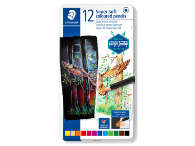 Staedtler Set Of 12 Super Soft     Pencils In Assorted Colours - Standard Image - 1