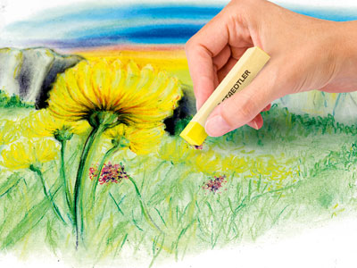 Staedtler Soft Pastel Chalks, Set  Of 12 In Assorted Colours - Standard Image - 4