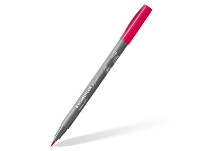 Staedtler Pigment Arts, Set Of 12  Fibre Tip Pens With Brush Nib In   Assorted Colours - Standard Image - 2
