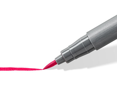 Staedtler Pigment Arts, Set Of 12  Fibre Tip Pens With Brush Nib In   Assorted Colours - Standard Image - 3