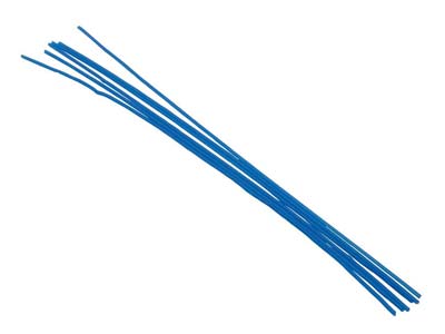 Ferris Cowdery Wax Profile Wire    Solid Round Rod Blue 1mm Pack of 6 - Standard Image - 1