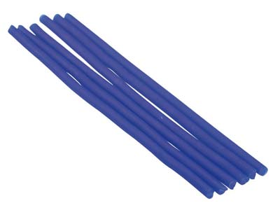 Ferris Cowdery Wax Profile Wire    Solid Round Rod Blue 4mm Pack of 6 - Standard Image - 1