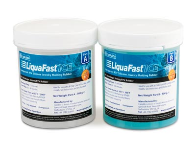 Castaldo LiquaFast ICE, RTV Liquid Moulding Rubber, Fast Cure, 1kg,   Clear Blue - Standard Image - 1