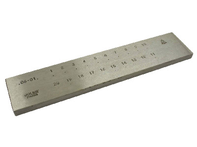 Drawplate, Round, 0.2mm - 0.6mm, 20 Hole