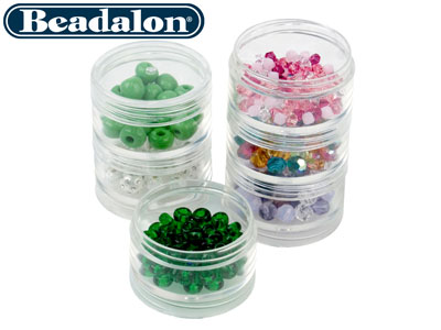 Beadalon Small Bead Storage        Stackable Containers Six Per Stack - Standard Image - 2