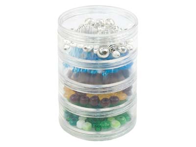 Beadalon Large Bead Storage         Stackable Containers Four Per Stack - Standard Image - 1