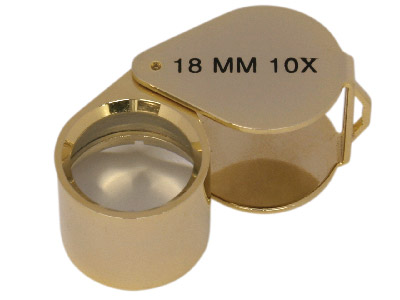 Loupe Gold Coloured In Case X10    Magnification - Standard Image - 1